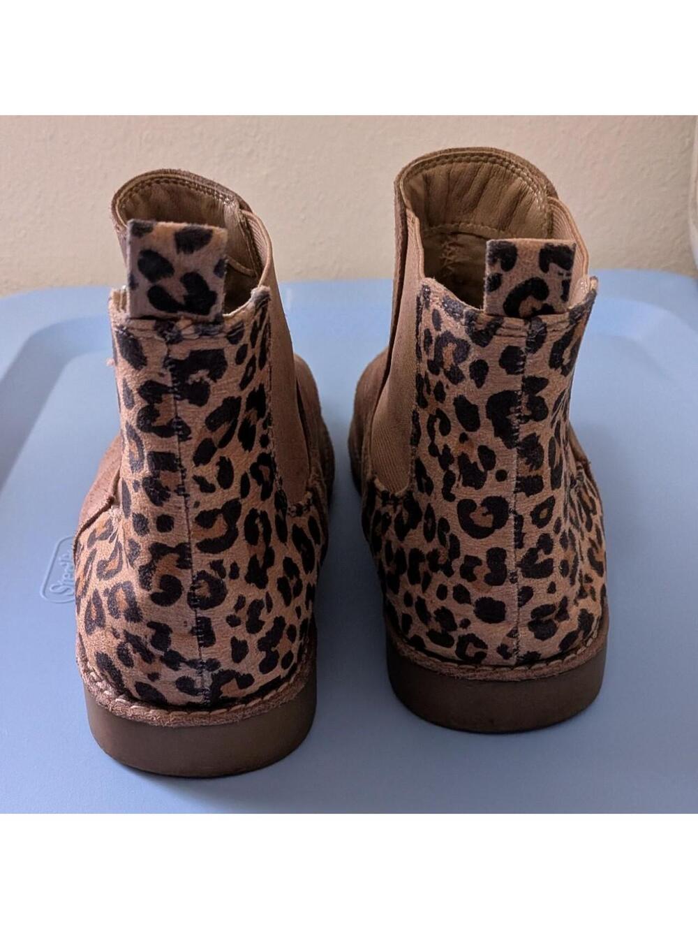 Seven Dials Tan Leopard Back Chelsea Ankle Boots Womens 8 - Picture 4 of 7